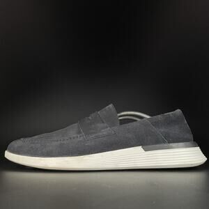 Wolf and Shepherd Crossover Men Size 13 M Blue Suede Slip On Penny Loafer Casual